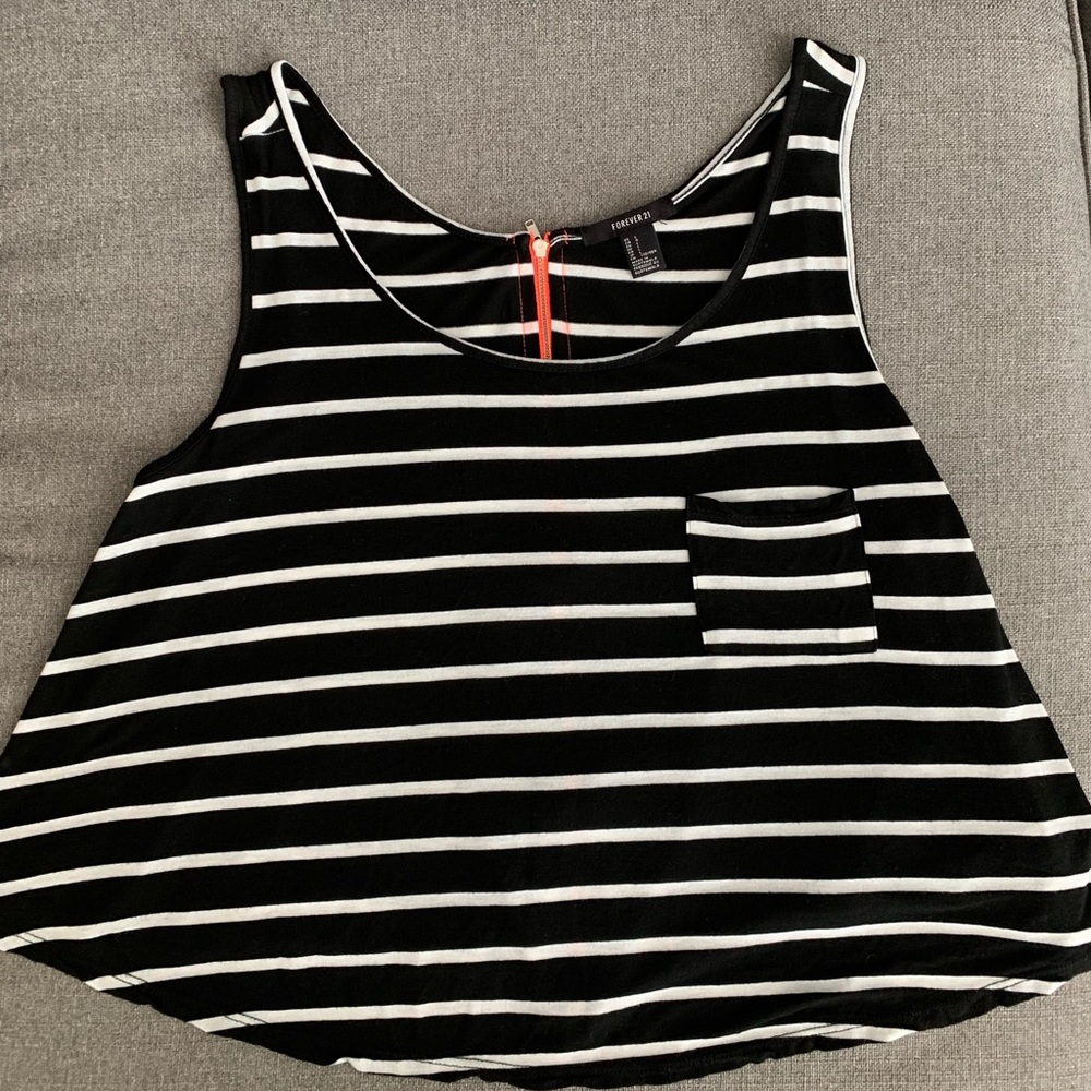 Forever 21 Striped Crop Top